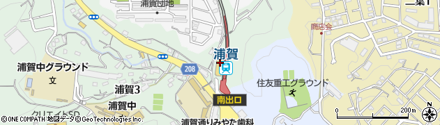 京急ストア浦賀店周辺の地図