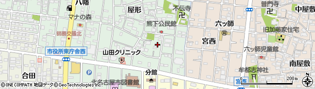 愛知県北名古屋市熊之庄屋形3339周辺の地図