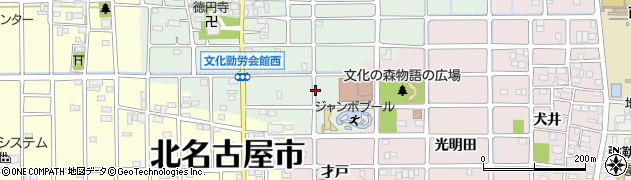 愛知県北名古屋市法成寺（蔵化）周辺の地図
