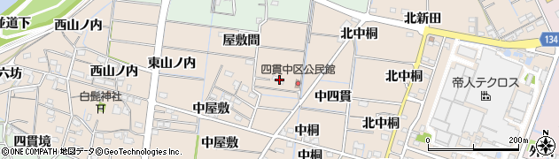 愛知県稲沢市祖父江町四貫南道野周辺の地図