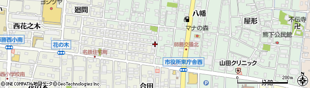 愛知県北名古屋市鹿田（狐塚）周辺の地図
