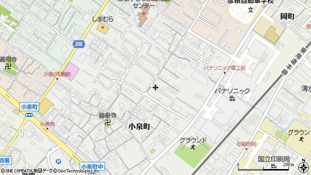 〒522-0043 滋賀県彦根市小泉町の地図