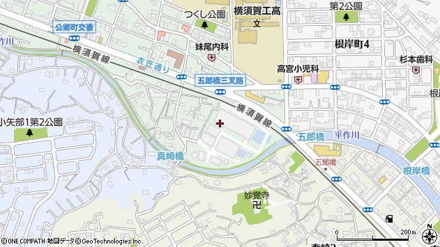 〒238-0022 神奈川県横須賀市公郷町の地図