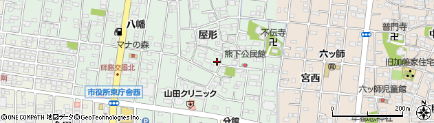 愛知県北名古屋市熊之庄屋形3324周辺の地図