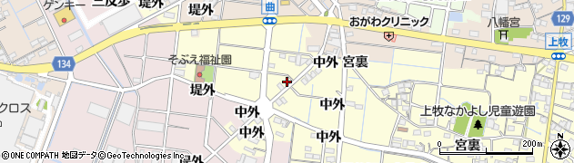 愛知県稲沢市祖父江町上牧中外1033周辺の地図