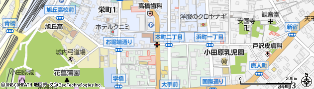 小田原郵便局前周辺の地図