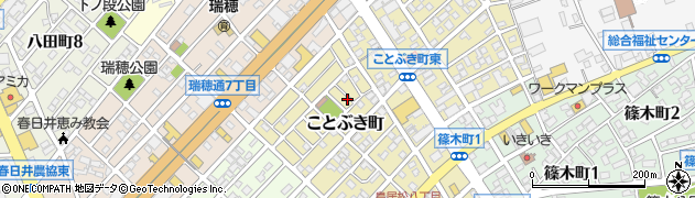 愛知県春日井市ことぶき町周辺の地図