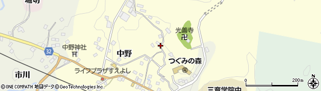 千葉県大多喜町（夷隅郡）中野周辺の地図