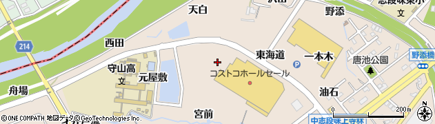 愛知県名古屋市守山区中志段味（宮浦）周辺の地図