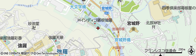 神奈川県箱根町（足柄下郡）木賀周辺の地図