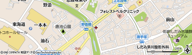 愛知県名古屋市守山区上志段味羽根前580周辺の地図