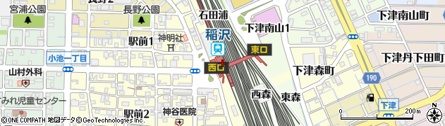 愛知県稲沢市周辺の地図