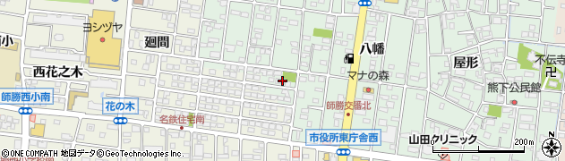 愛知県北名古屋市熊之庄村上周辺の地図