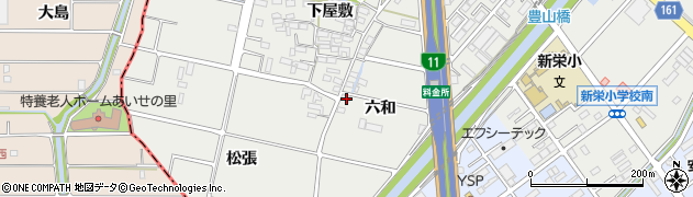 愛知県西春日井郡豊山町青山六和周辺の地図