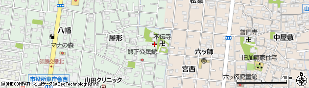 愛知県北名古屋市熊之庄（江川）周辺の地図