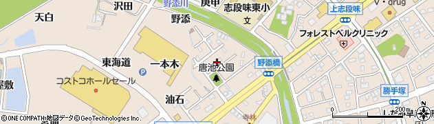 愛知県名古屋市守山区中志段味（唐池）周辺の地図
