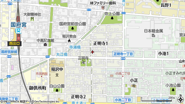〒492-8145 愛知県稲沢市正明寺の地図