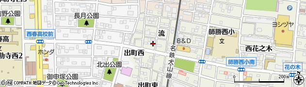 愛知県北名古屋市鹿田（流）周辺の地図