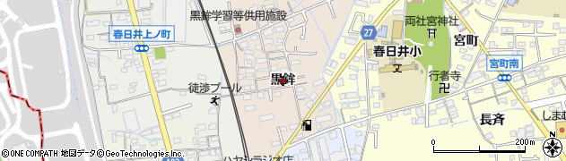 愛知県春日井市黒鉾町（黒鉾）周辺の地図