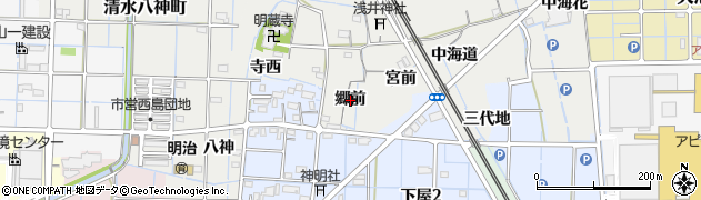 愛知県稲沢市浅井町（郷前）周辺の地図