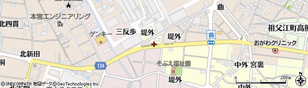愛知県稲沢市祖父江町上牧（西）周辺の地図