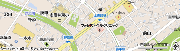 上志段味駅周辺の地図