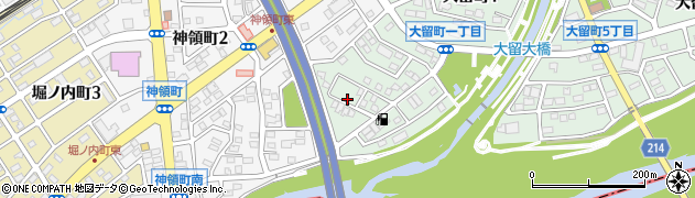 愛知県春日井市大留町周辺の地図