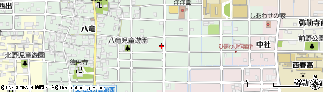 愛知県北名古屋市法成寺米田周辺の地図