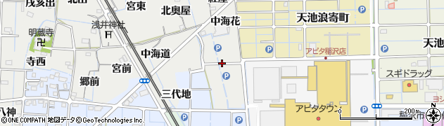 愛知県稲沢市浅井町（下海花）周辺の地図