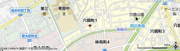 愛知県春日井市穴橋町1丁目周辺の地図