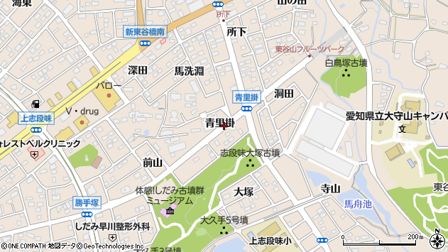 〒463-0001 愛知県名古屋市守山区上志段味の地図