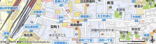 中戸川ボタン店周辺の地図