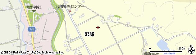 千葉県いすみ市沢部周辺の地図