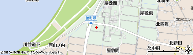 愛知県稲沢市祖父江町拾町野（屋敷西）周辺の地図