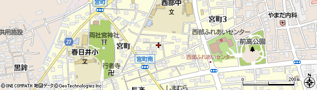 愛知県春日井市宮町周辺の地図