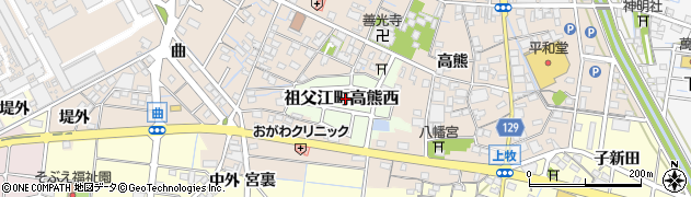 愛知県稲沢市祖父江町高熊西周辺の地図
