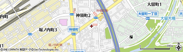 愛知県春日井市神領町2丁目周辺の地図