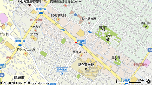 〒522-0042 滋賀県彦根市戸賀町の地図