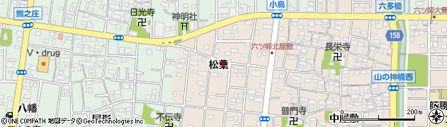 愛知県北名古屋市六ツ師松葉周辺の地図