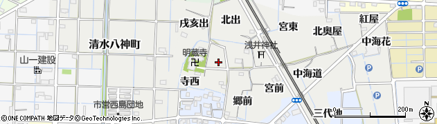愛知県稲沢市浅井町（宮西）周辺の地図