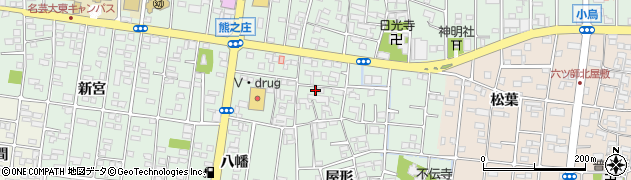 愛知県北名古屋市熊之庄屋形3261周辺の地図