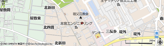 愛知県稲沢市祖父江町四貫（堤外）周辺の地図