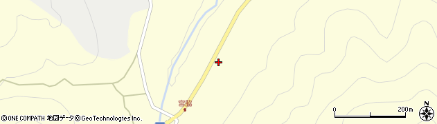 京都府南丹市美山町宮脇（篠田）周辺の地図