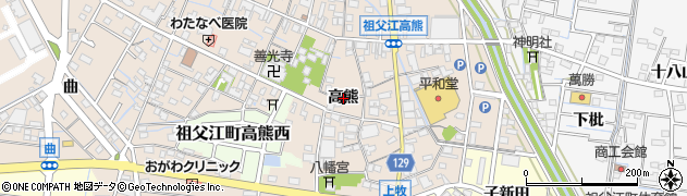 愛知県稲沢市祖父江町祖父江（高熊）周辺の地図