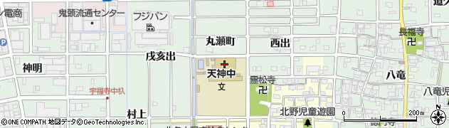 愛知県北名古屋市法成寺（丸瀬町）周辺の地図