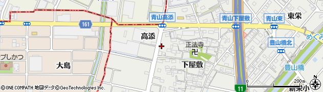 愛知県豊山町（西春日井郡）青山（高添）周辺の地図