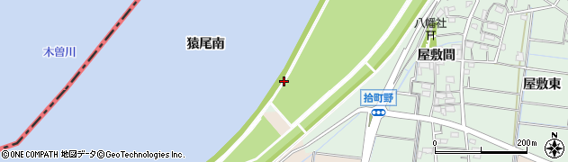 愛知県稲沢市祖父江町拾町野（猿尾南）周辺の地図