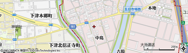 愛知県一宮市丹陽町五日市場中島周辺の地図
