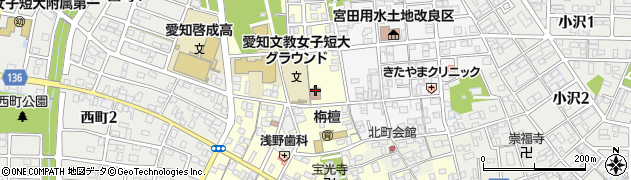 稲沢公民館周辺の地図
