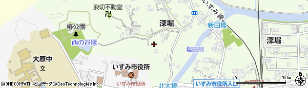 千葉県いすみ市深堀463周辺の地図